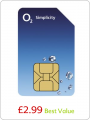 O2  Sim Card with £2.99 Best Value